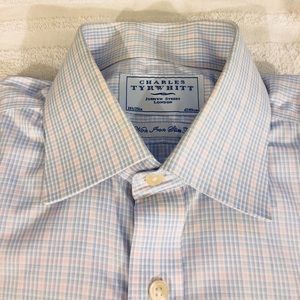 Charles Tyrwhitt Shirts - Charles Tyrwhitt Blue & Pink Plaid Slim Shirt 16.5 Charles Tyrwhitt Shirts - Charles Tyrwhitt Blue & Pink Plaid Slim Shirt 16.5